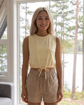 Pia Drawstring Crop Top