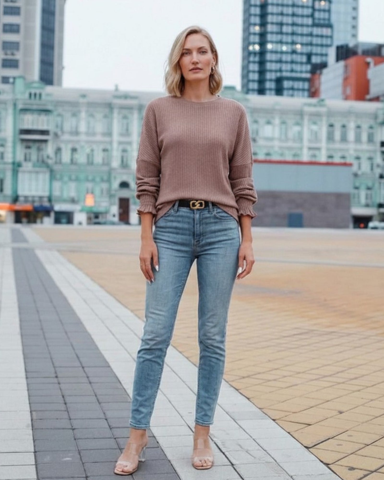 Britta Smocked Cuff Sweater