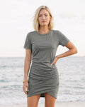 Nadia Ruched T-Shirt Dress