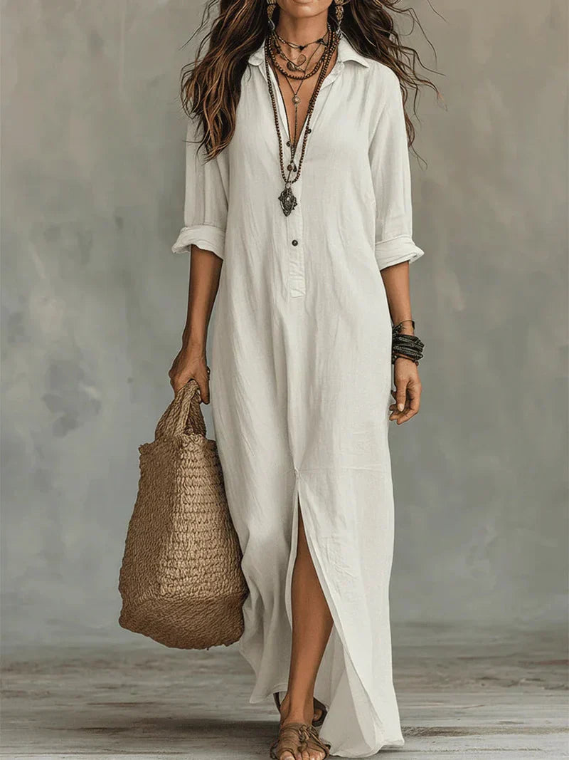 Adalyn Button Front Maxi Dress