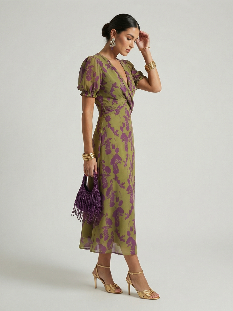 Violette Floral Wrap Dress