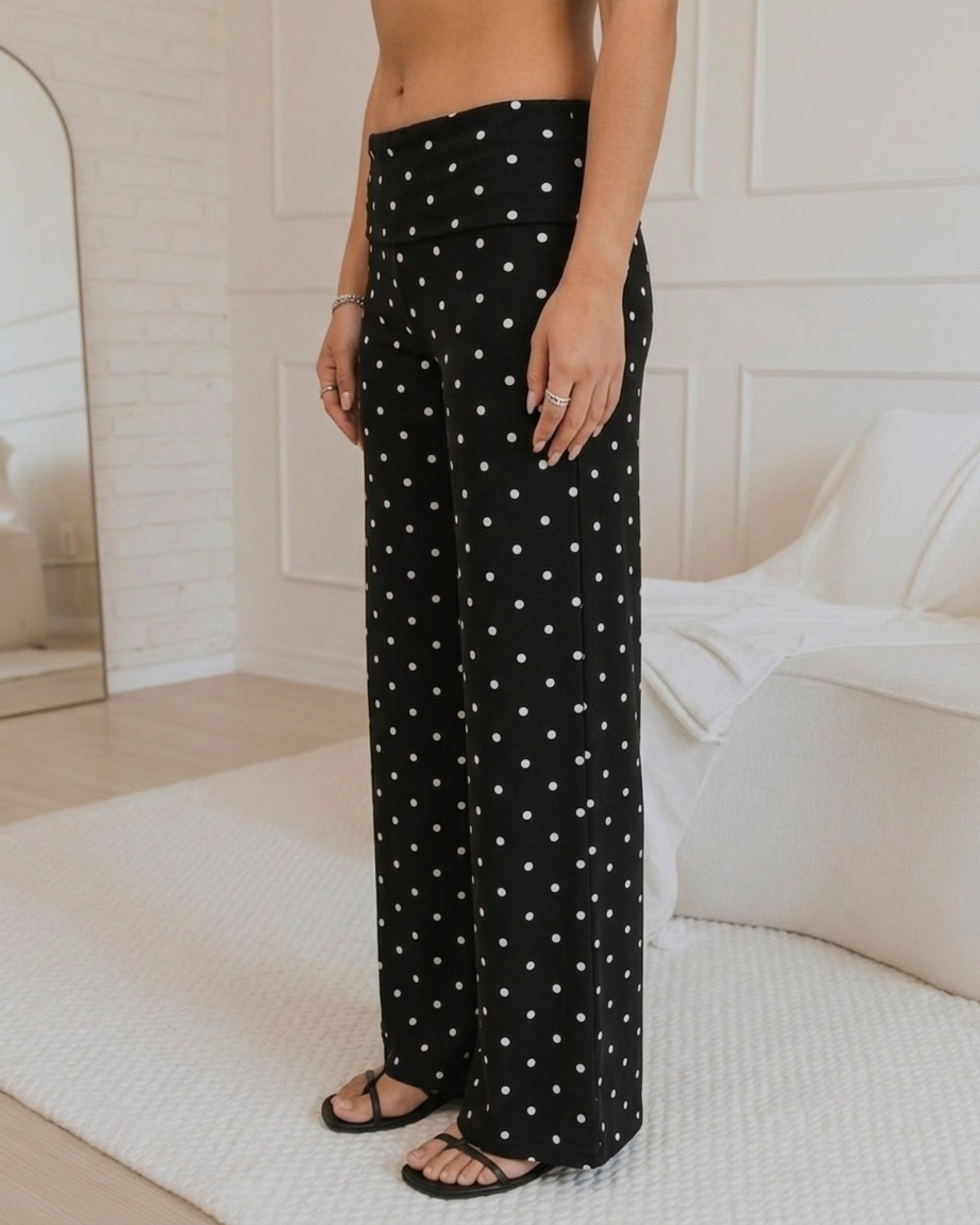 Sable Spot Fold Trouser