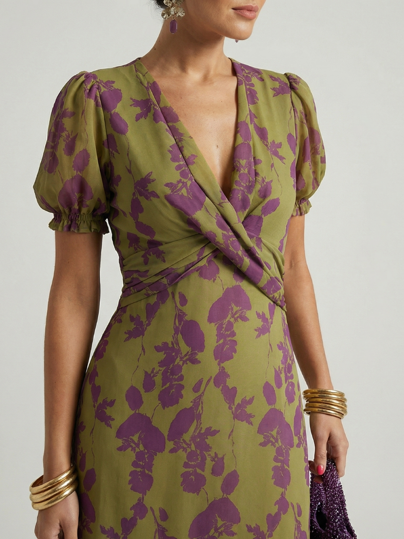 Violette Floral Wrap Dress