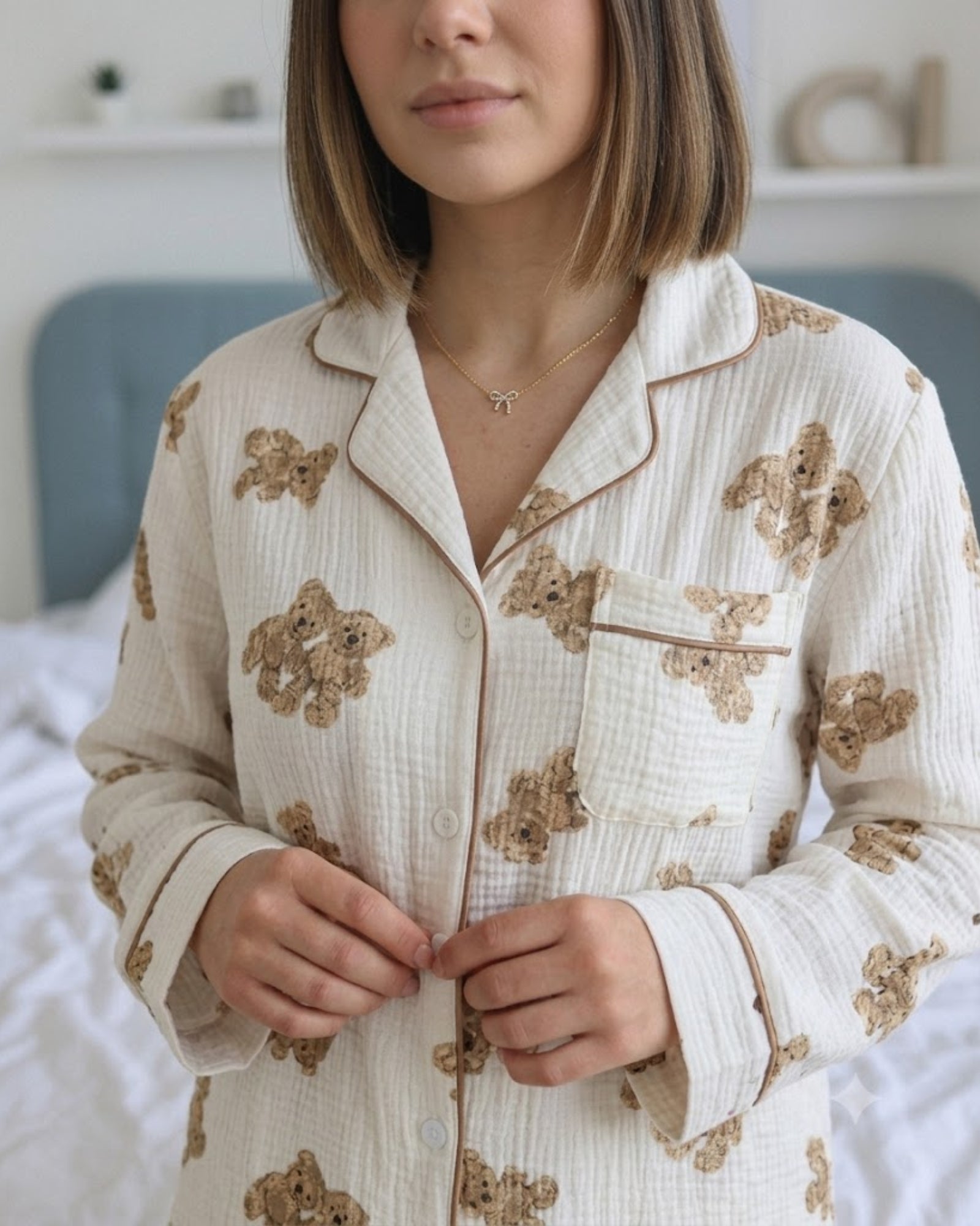 Pippa Bear Print Pyjama Set