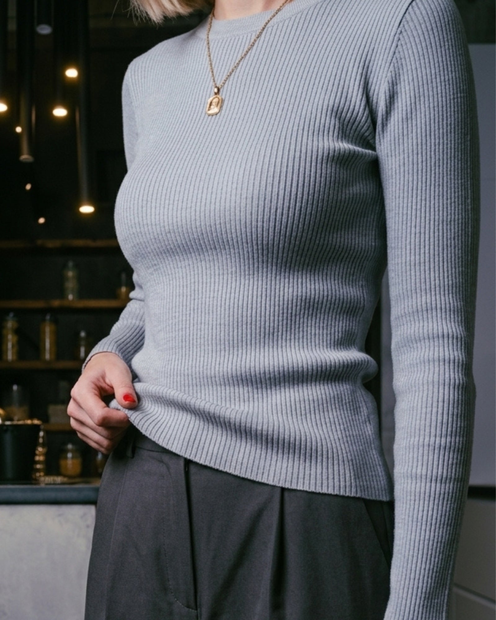 Ribbed Knit Top Sienne
