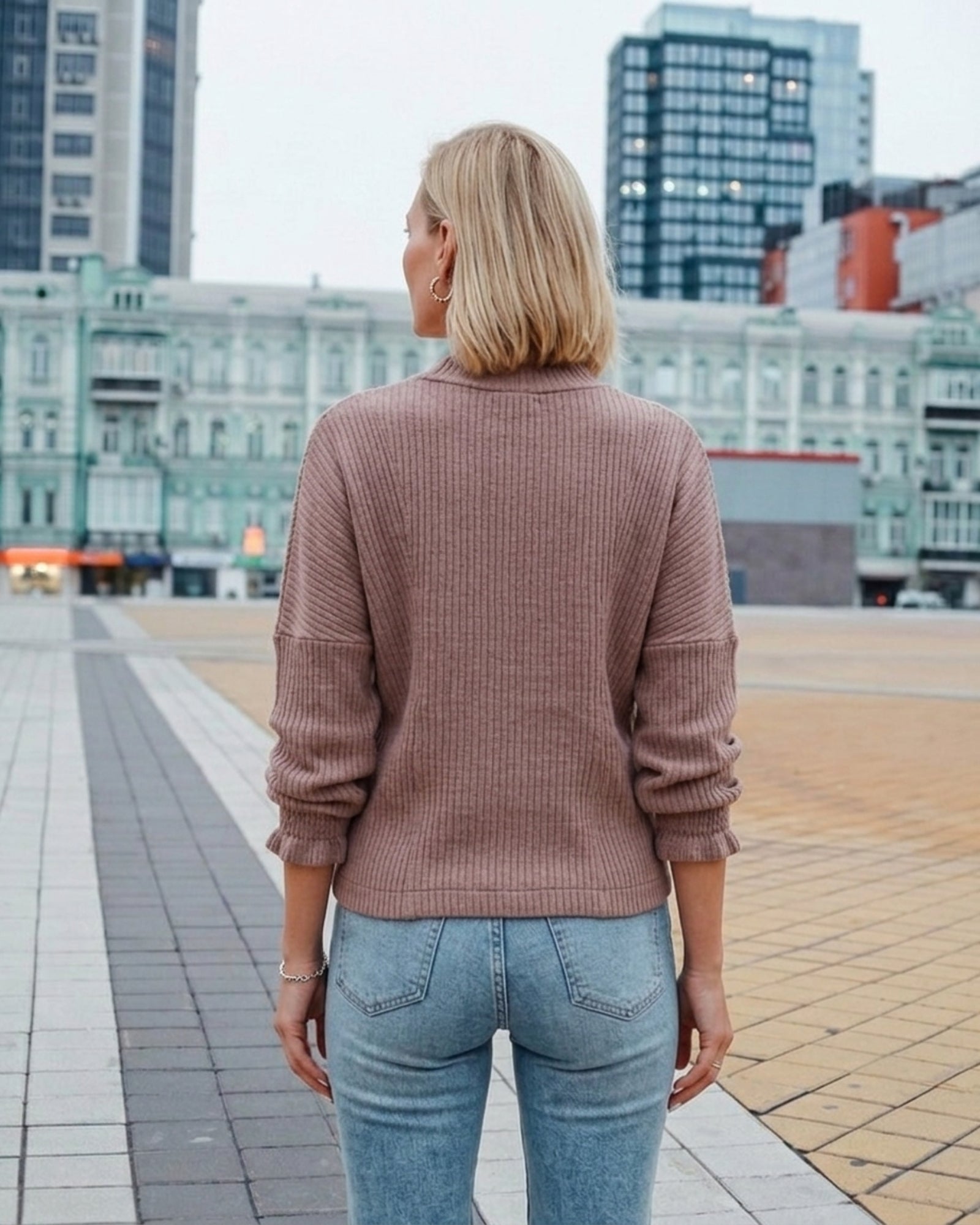 Britta Smocked Cuff Sweater