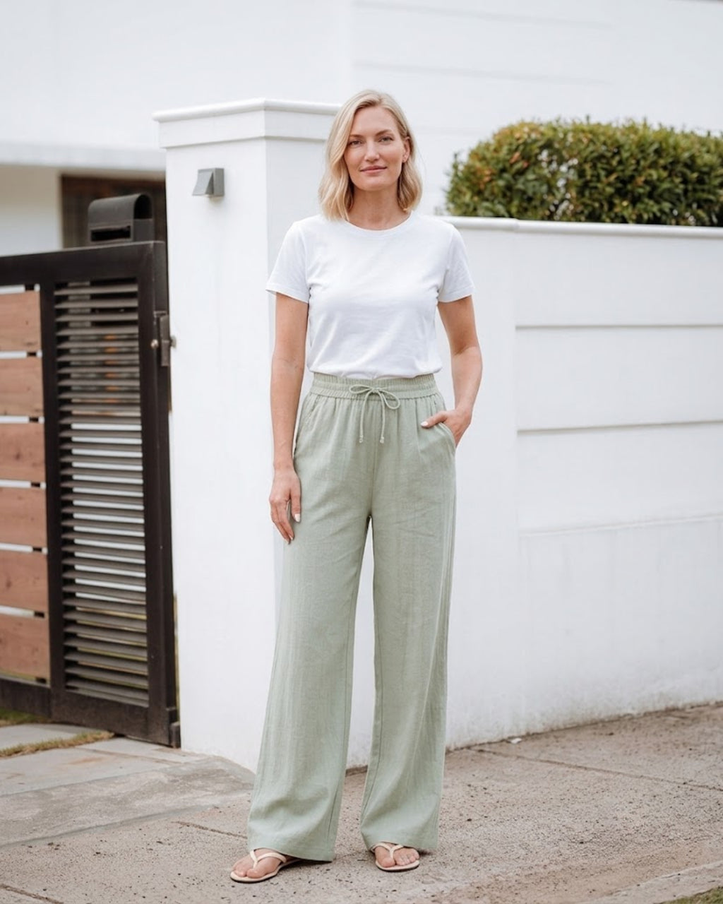 Arden Drawstring Wide Pant