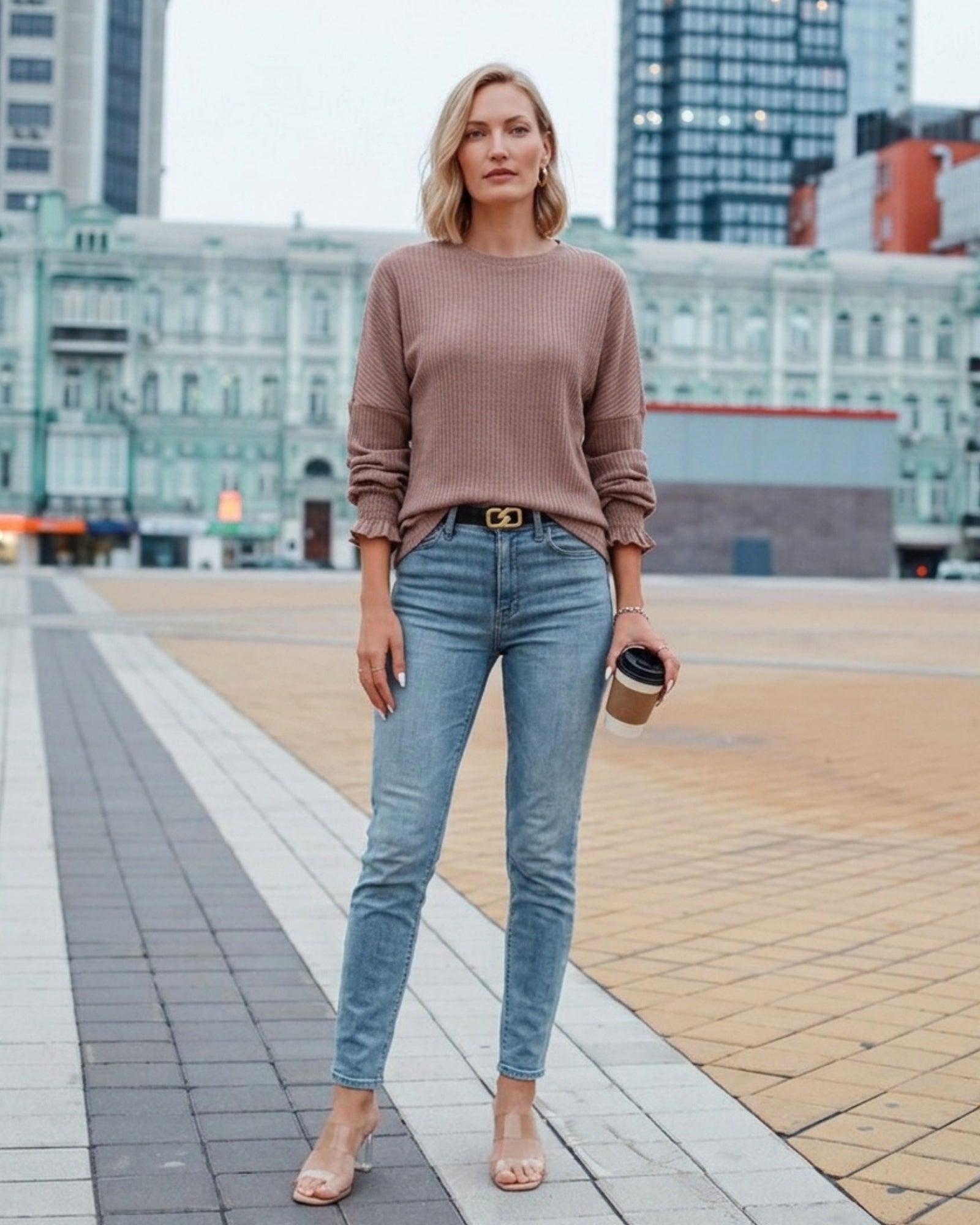 Britta Smocked Cuff Sweater