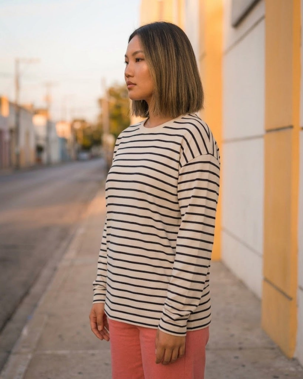 Alma Crewneck Stripe Top