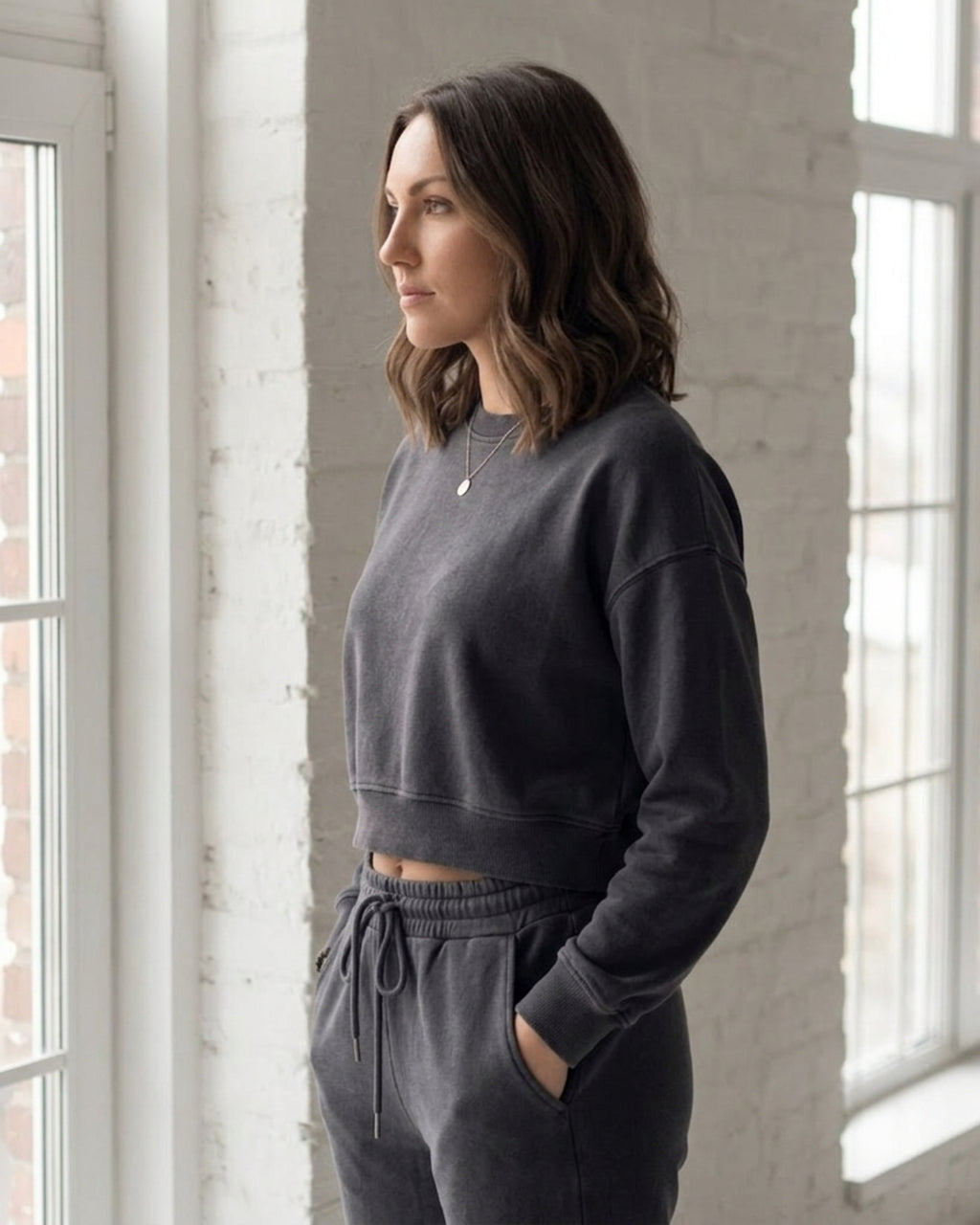 Harley Crop Crew Sweater