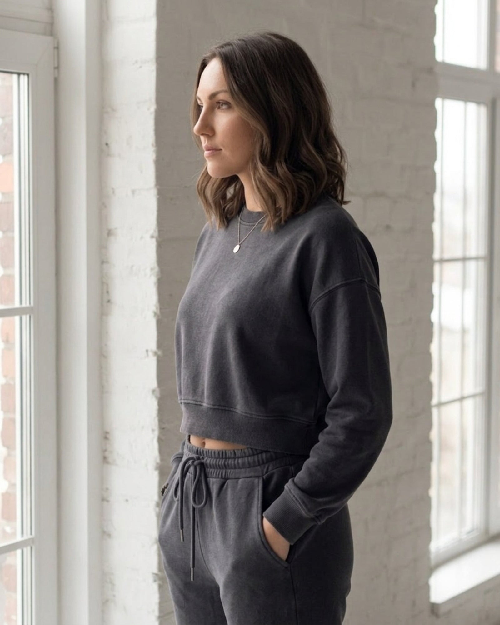 Harley Crop Crew Sweater