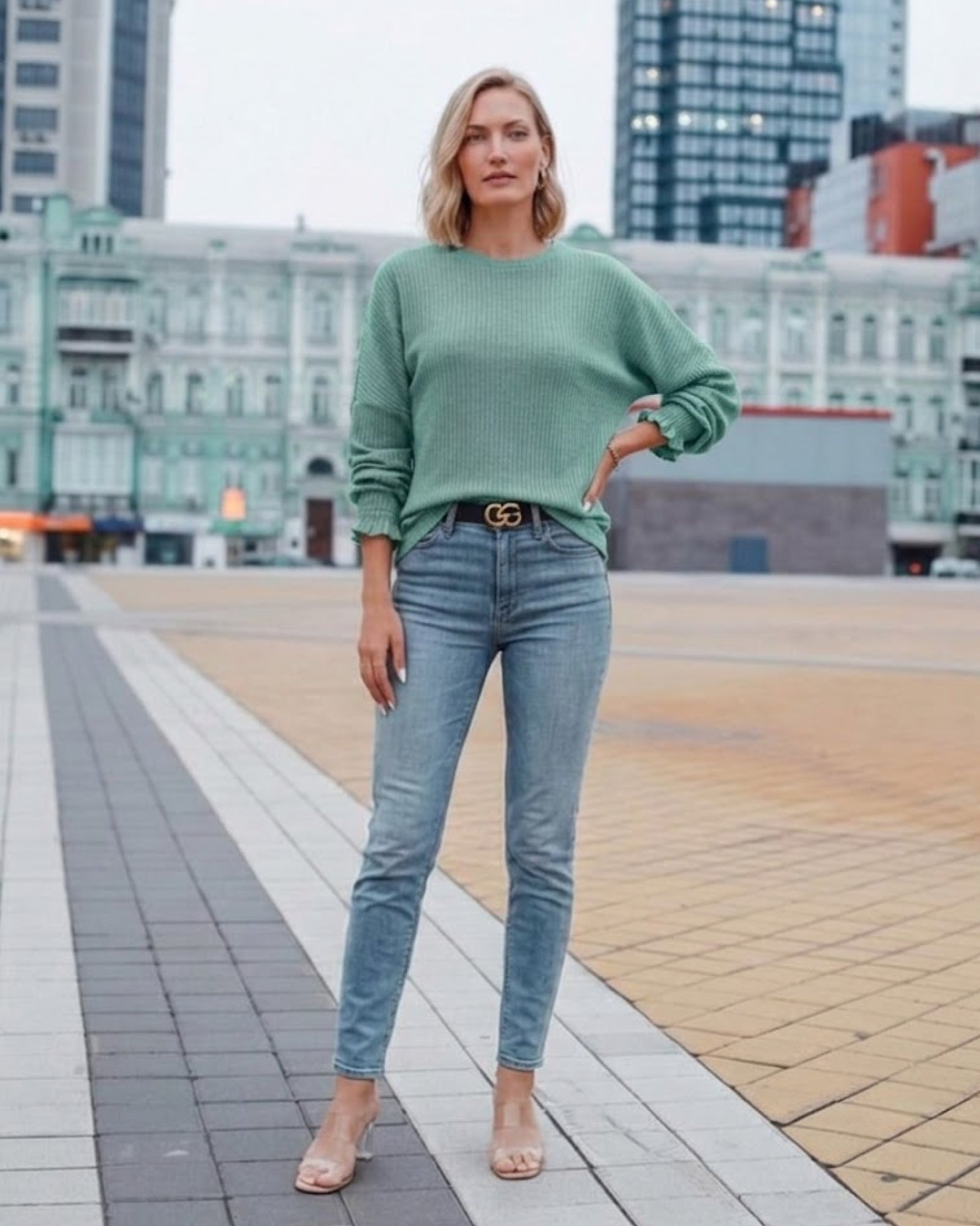 Britta Smocked Cuff Sweater