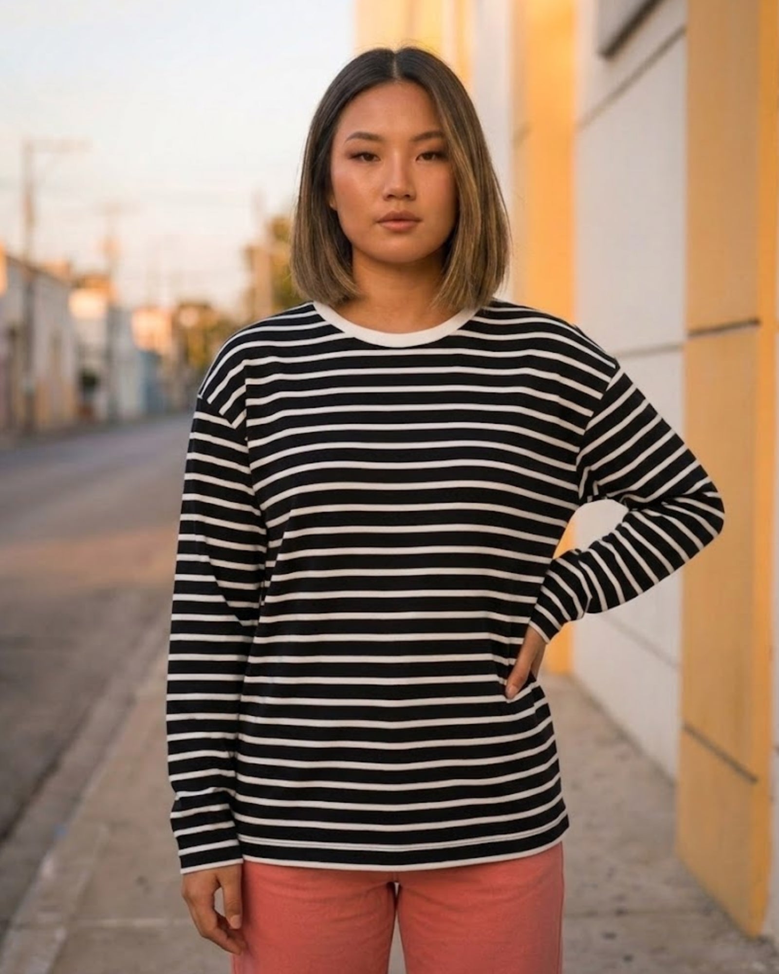 Alma Crewneck Stripe Top