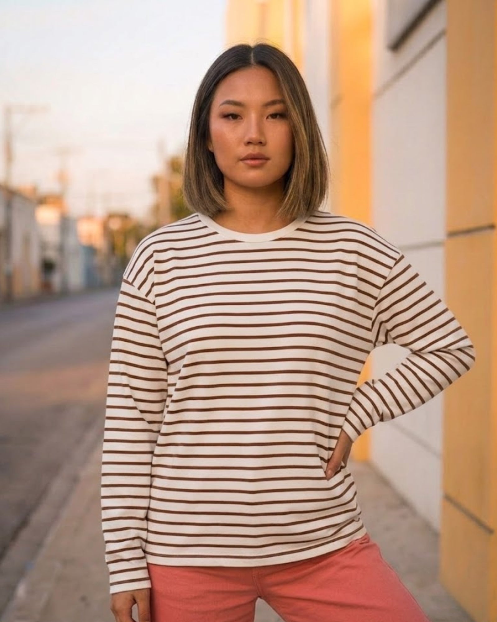 Alma Crewneck Stripe Top