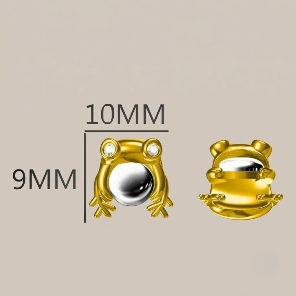 Opal Frog Stud Earring