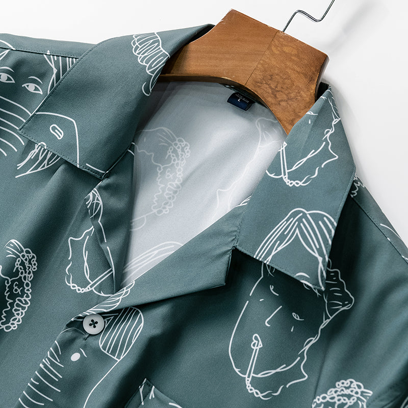 Cassian Doodle Print Shirt