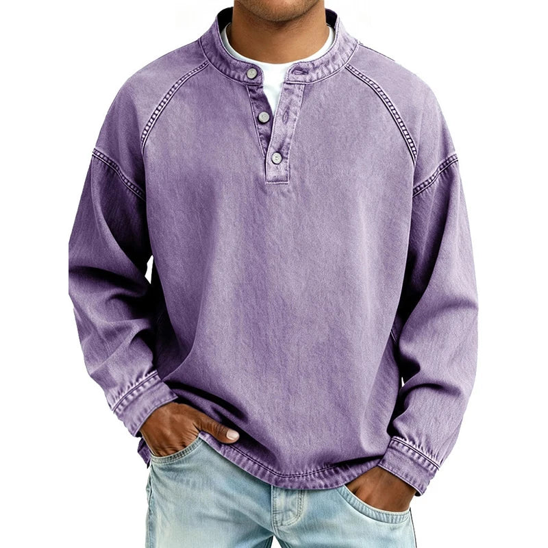 Marrick Washed Denim Henley