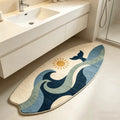 Whale Surfboard Rug