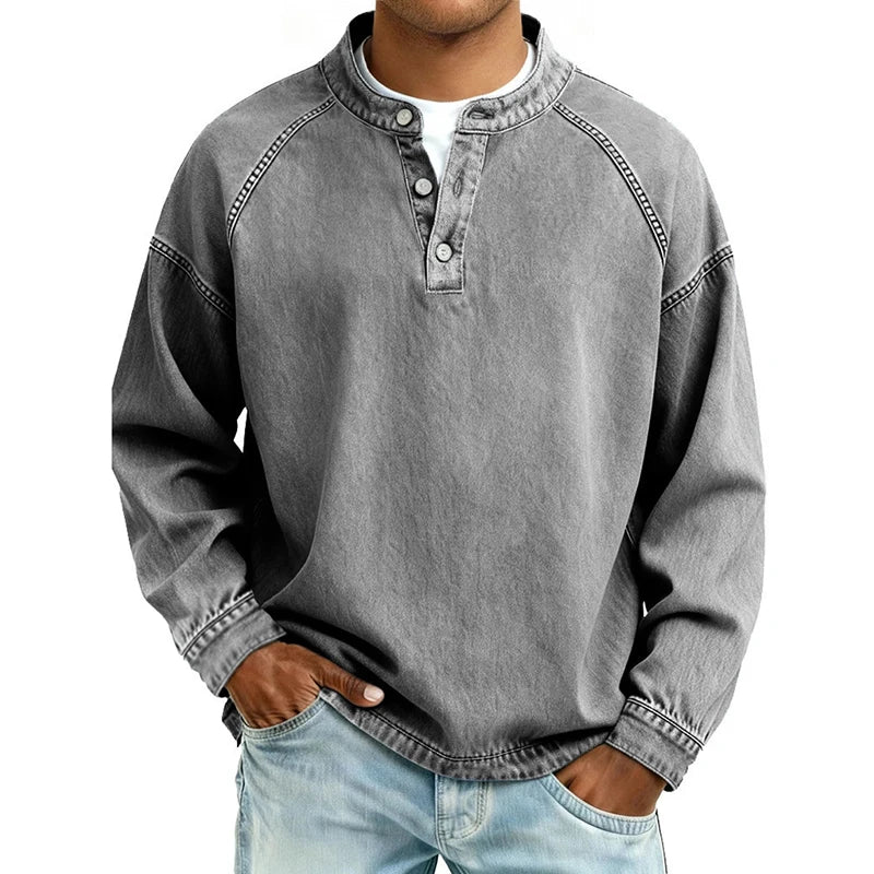 Marrick Washed Denim Henley