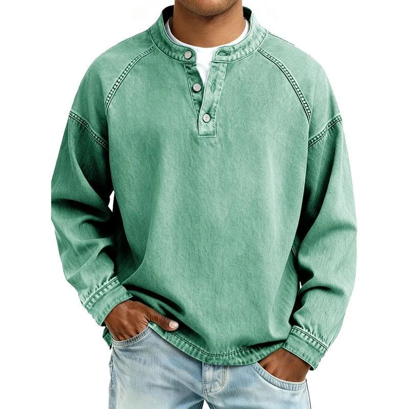 Marrick Washed Denim Henley