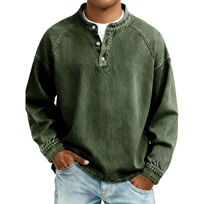 Marrick Washed Denim Henley
