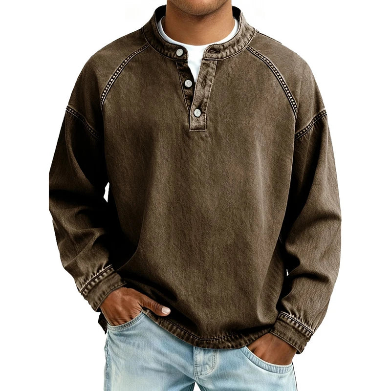 Marrick Washed Denim Henley