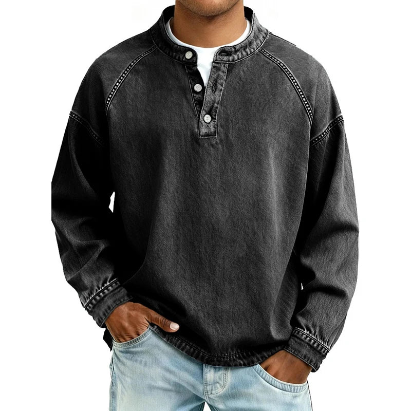 Marrick Washed Denim Henley