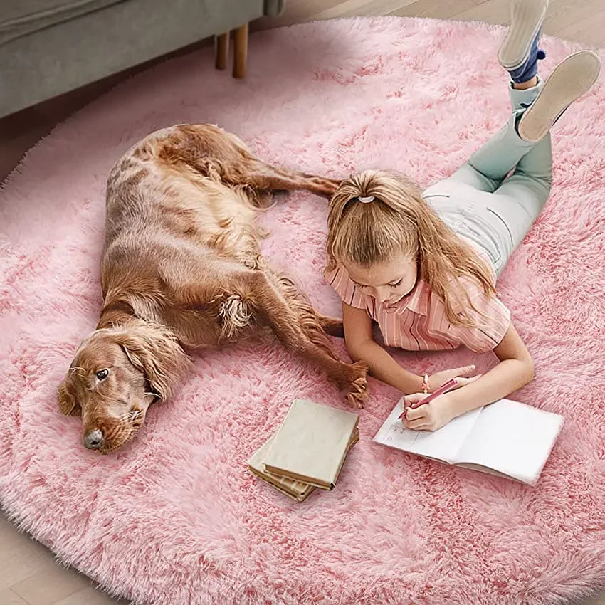 Fluffy Round Rug