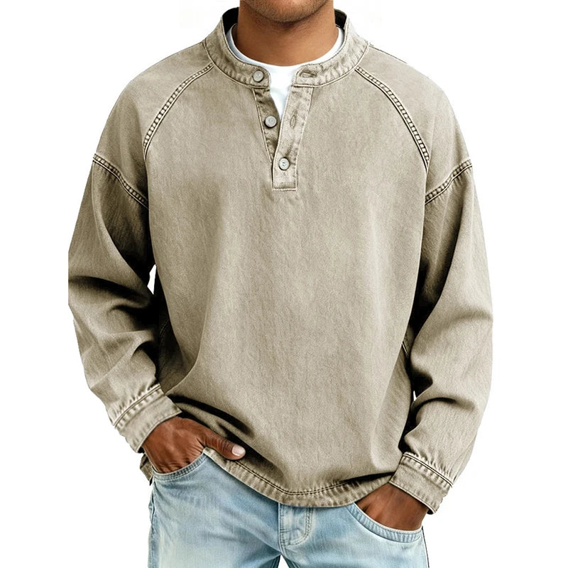 Marrick Washed Denim Henley