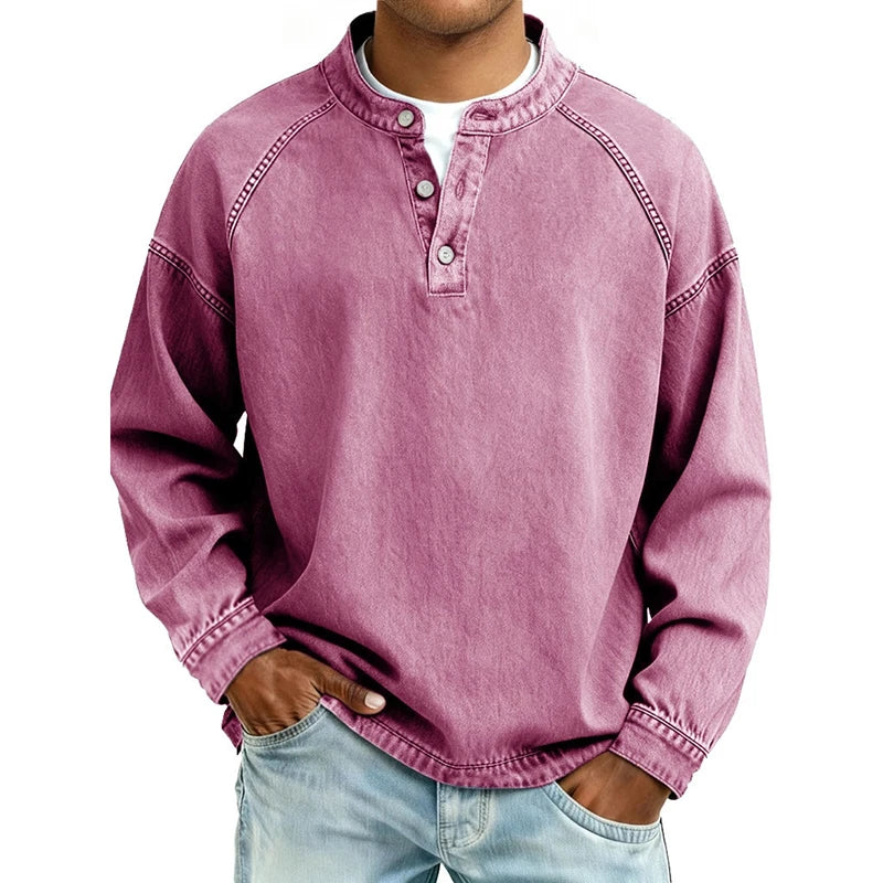 Marrick Washed Denim Henley