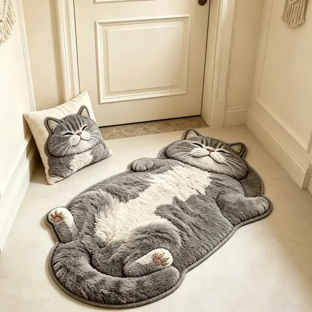 Sleepy Kitty Floor Mat