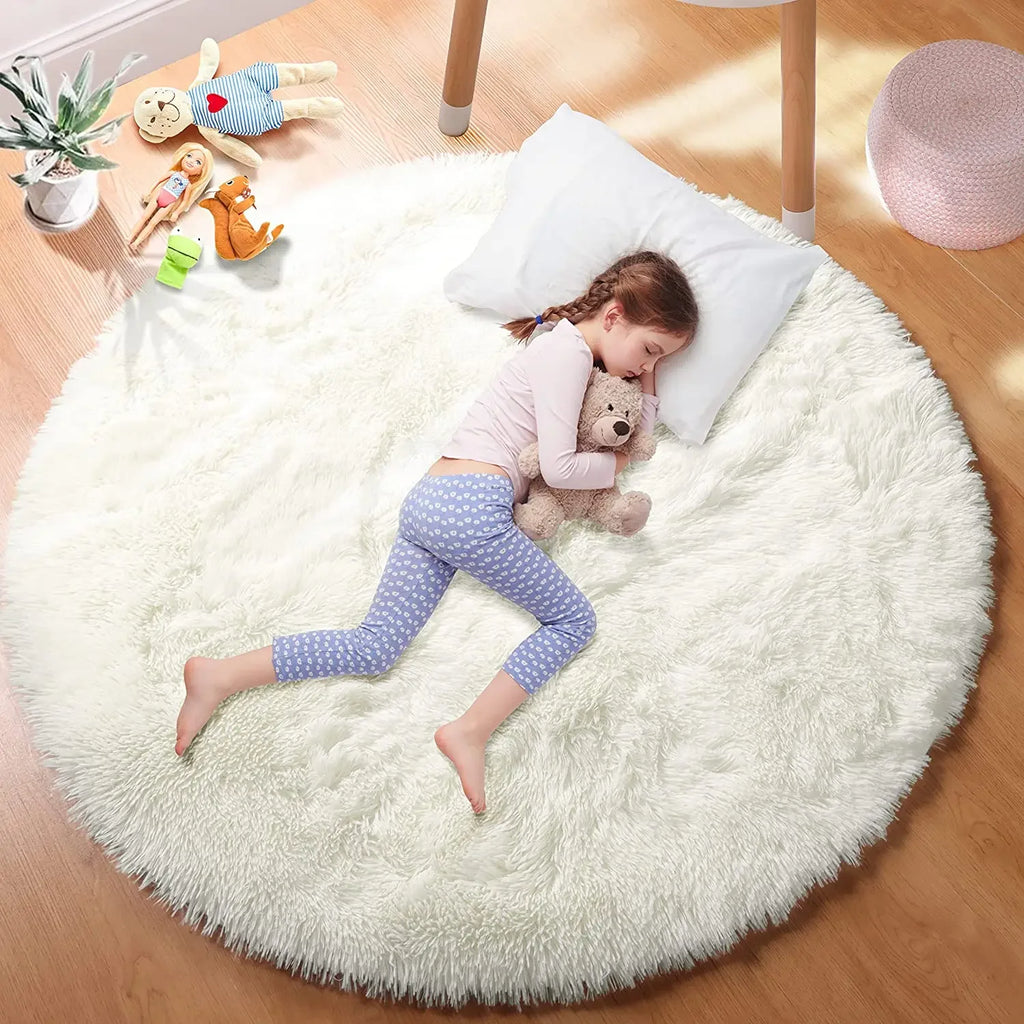Fluffy Round Rug