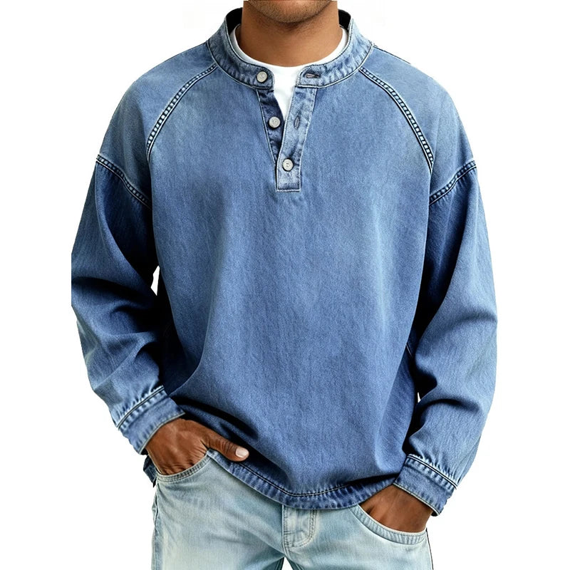 Marrick Washed Denim Henley