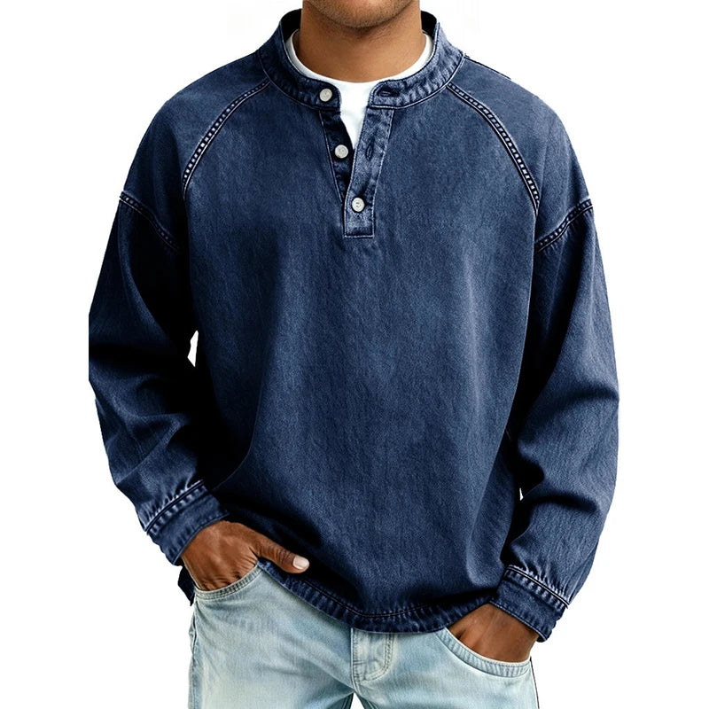 Marrick Washed Denim Henley