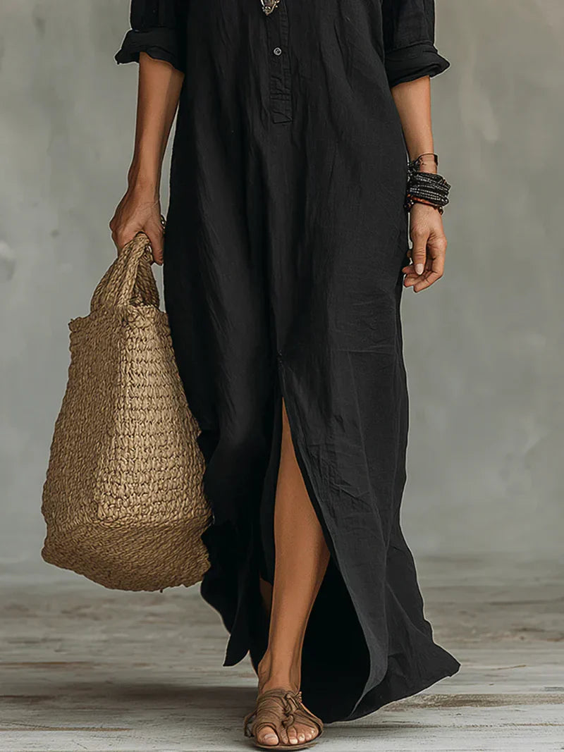 Adalyn Button Front Maxi Dress