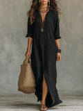 Adalyn Button Front Maxi Dress