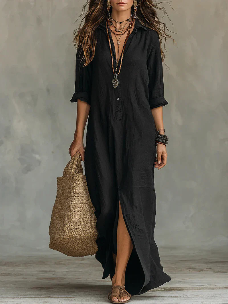 Adalyn Button Front Maxi Dress