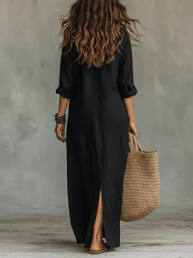 Adalyn Button Front Maxi Dress