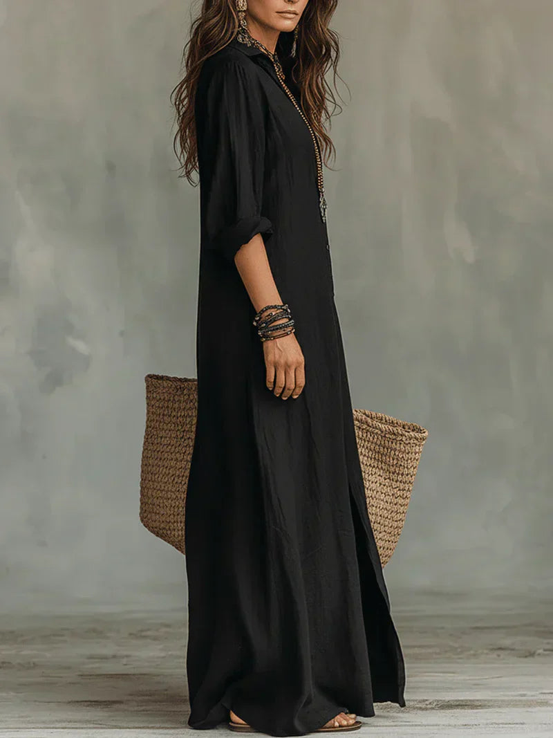 Adalyn Button Front Maxi Dress