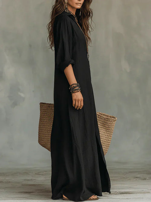 Adalyn Button Front Maxi Dress