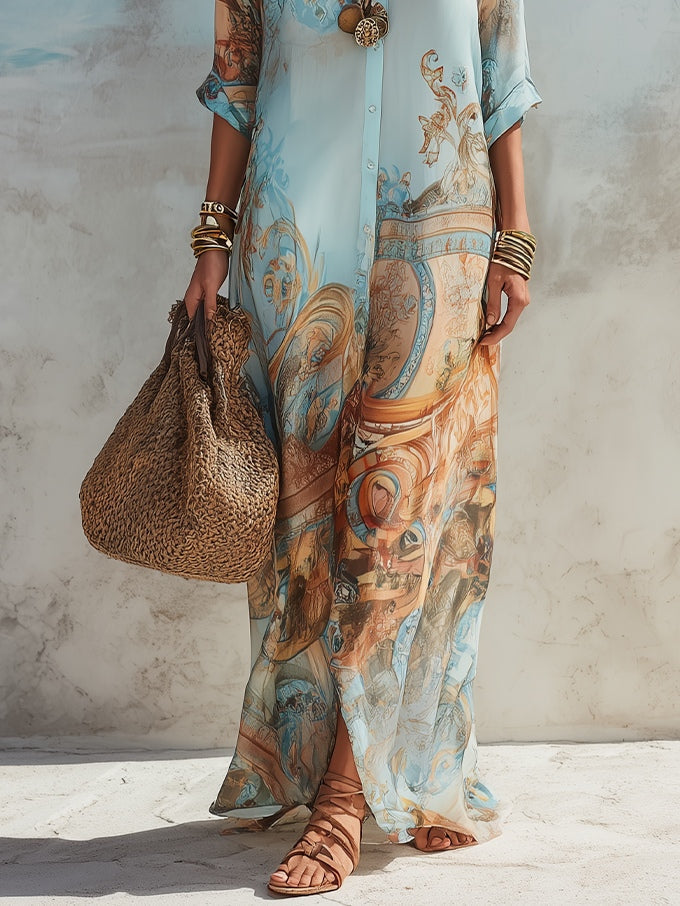 Azura Baroque Print Maxi