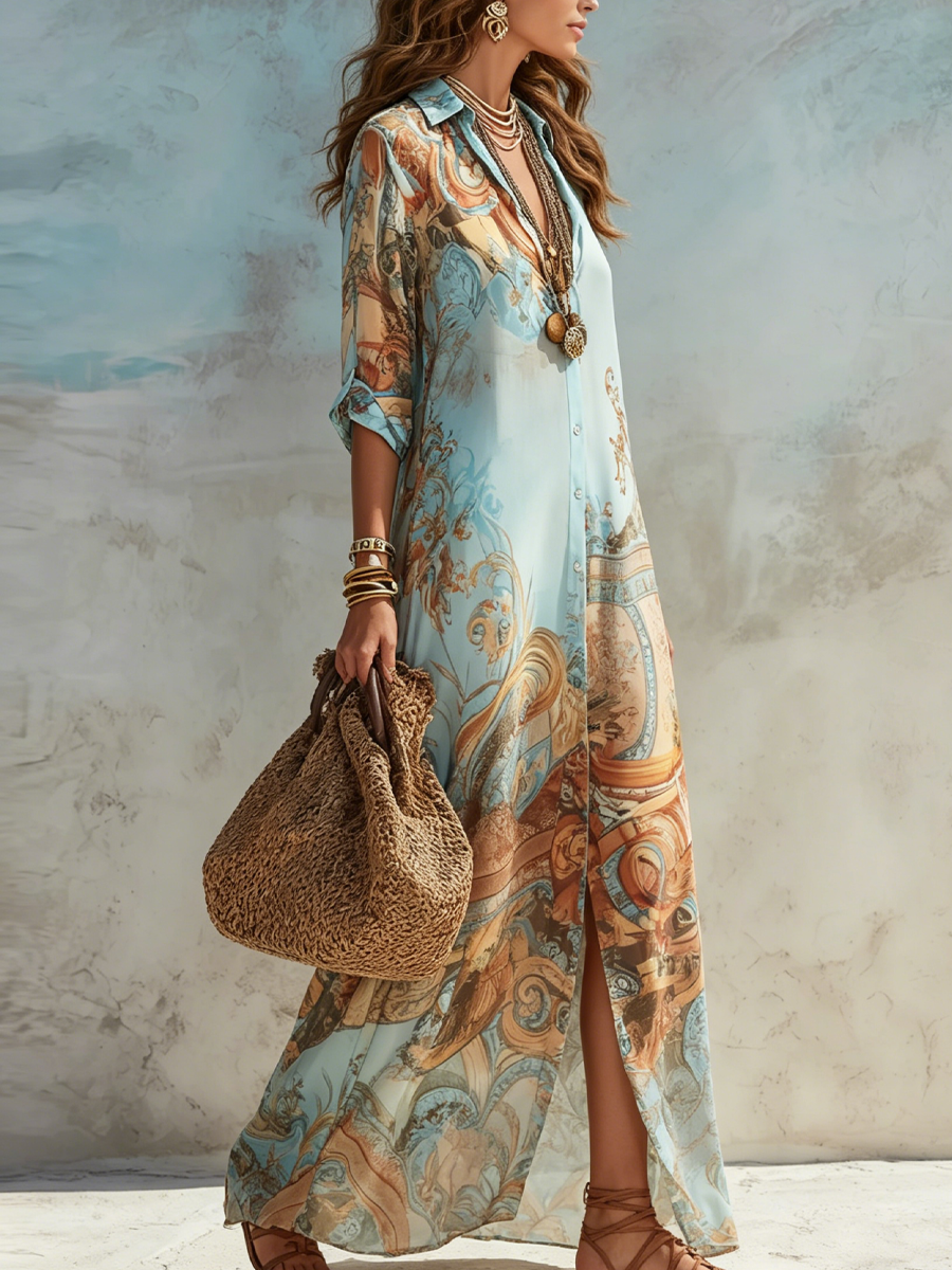 Azura Baroque Print Maxi