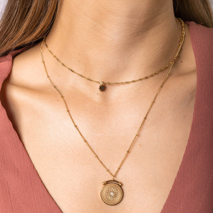 Boho Schijf Ketting