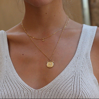 Boho Schijf Ketting